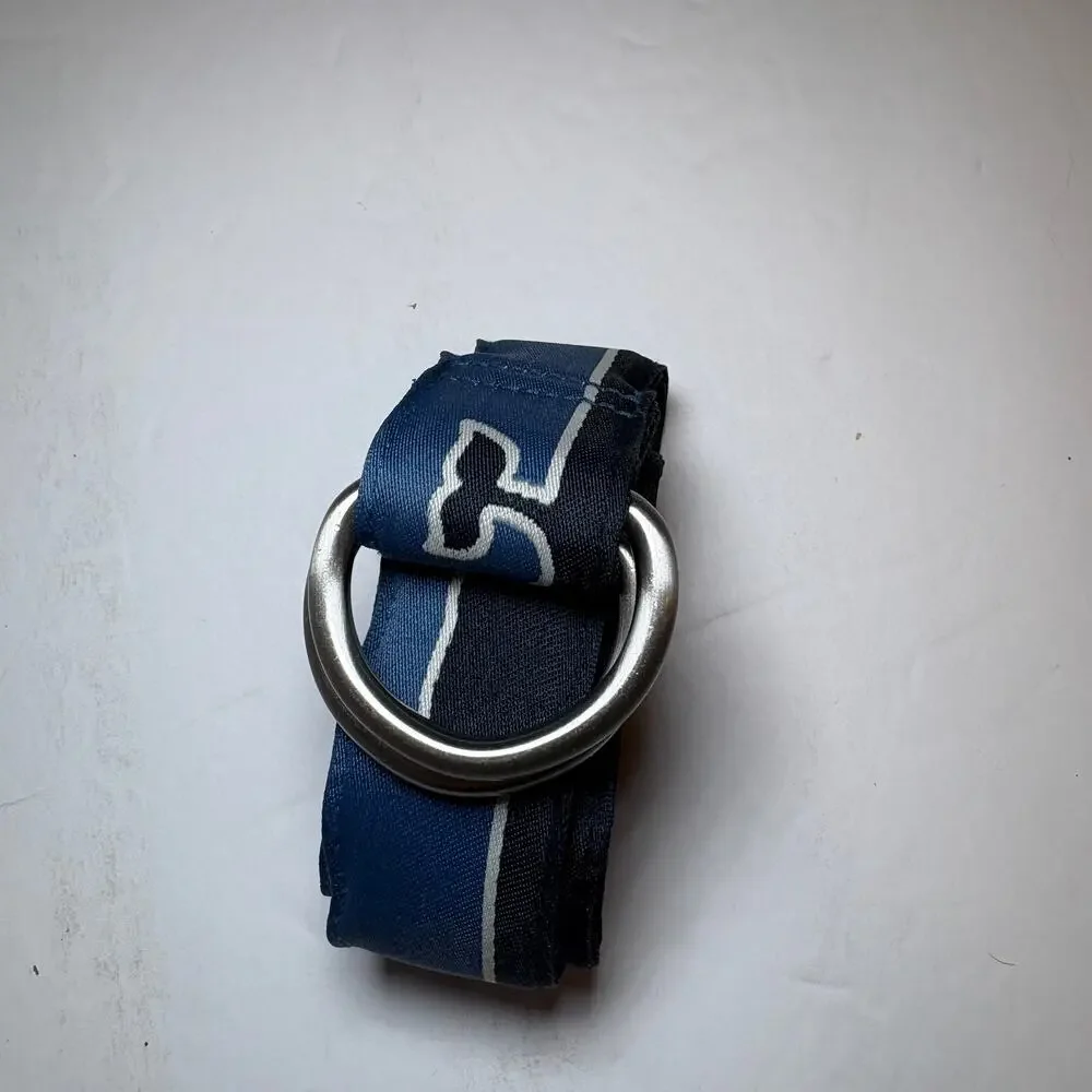 Vineyard Vines Whale Belt D-Ring Woven Polyester Nautical Beach Kid's L Large